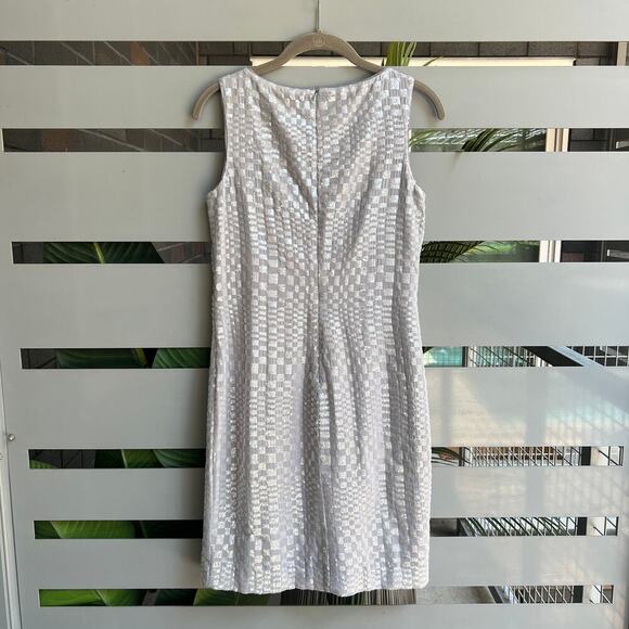 SOLD DO NOT BUY Lauren Ralph Lauren Evening Silver Sheath Dress Size 2 - Picture 5 of 10